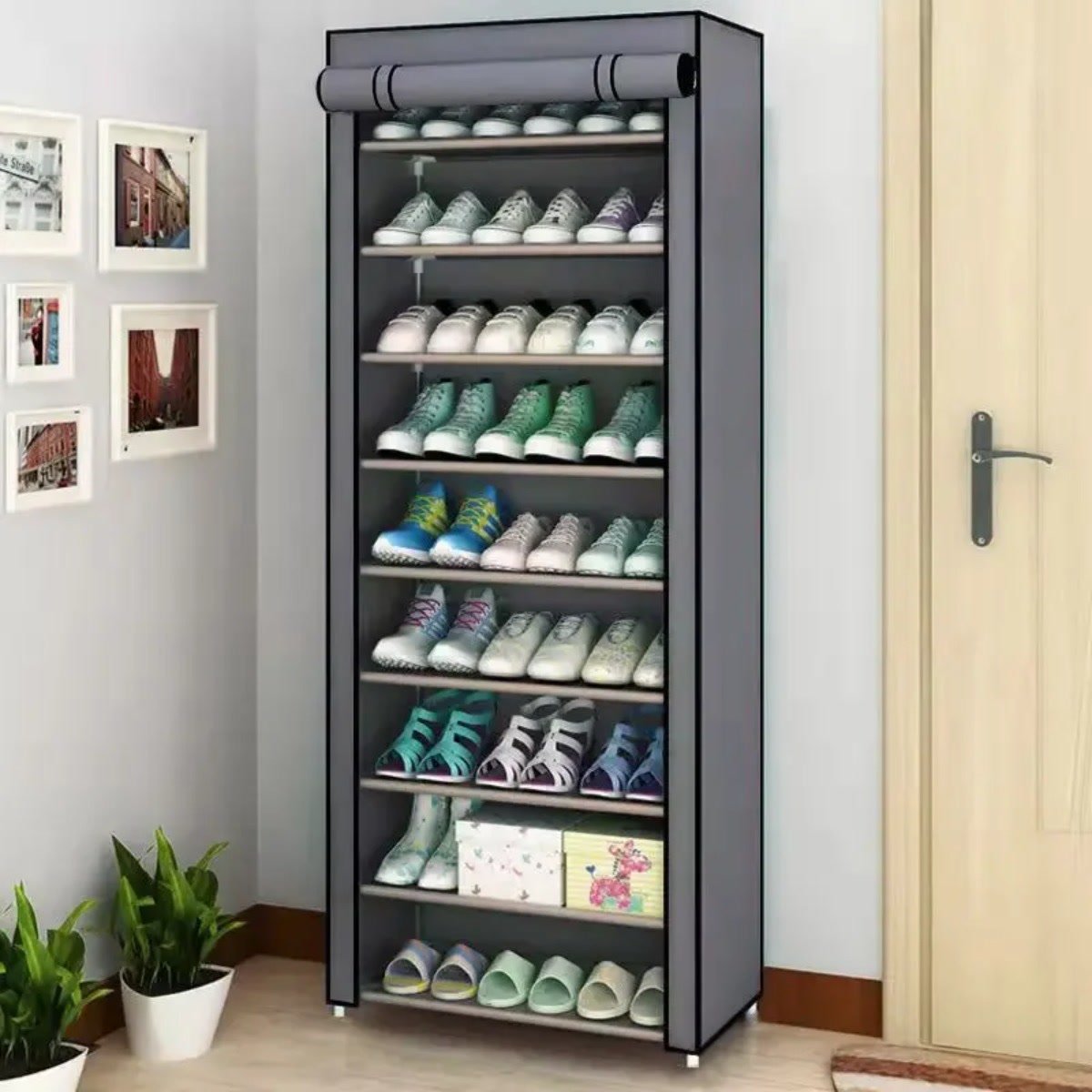 Multilayer Shoe Rack Organizer Dustproof Shoe Cabinet Multilayer Minimalist Nonwoven Home Furniture Space-saving Dustproof Shelf