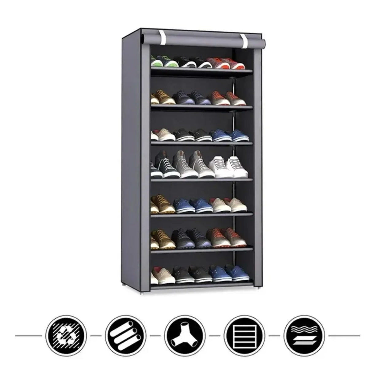 Multilayer Shoe Rack Organizer Dustproof Shoe Cabinet Multilayer Minimalist Nonwoven Home Furniture Space-saving Dustproof Shelf