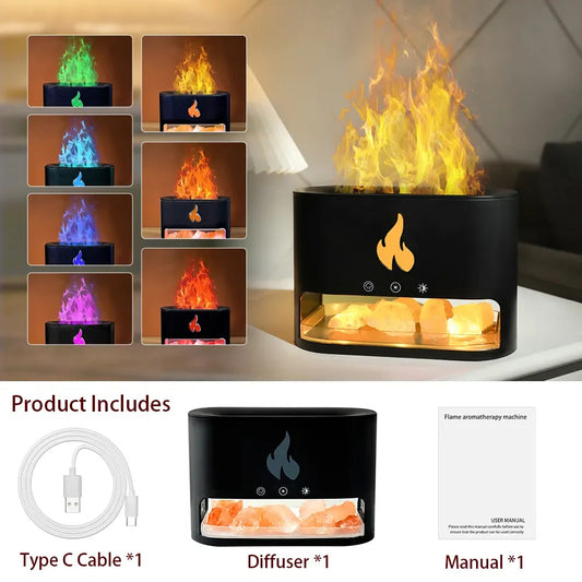 Crystal Fire Humidifier – Illuminate and Refresh Your Space