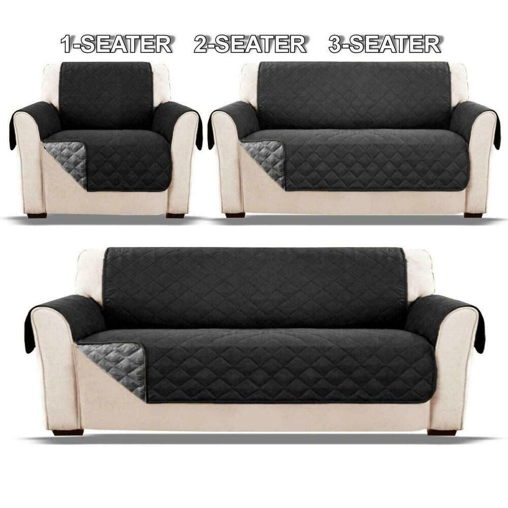 Sofa Cover Quilted Anti-wear Couch Cover for Dog Pet Kids Recliner Armchair Furniture Slipcovers 1/2/3 Seater Protect