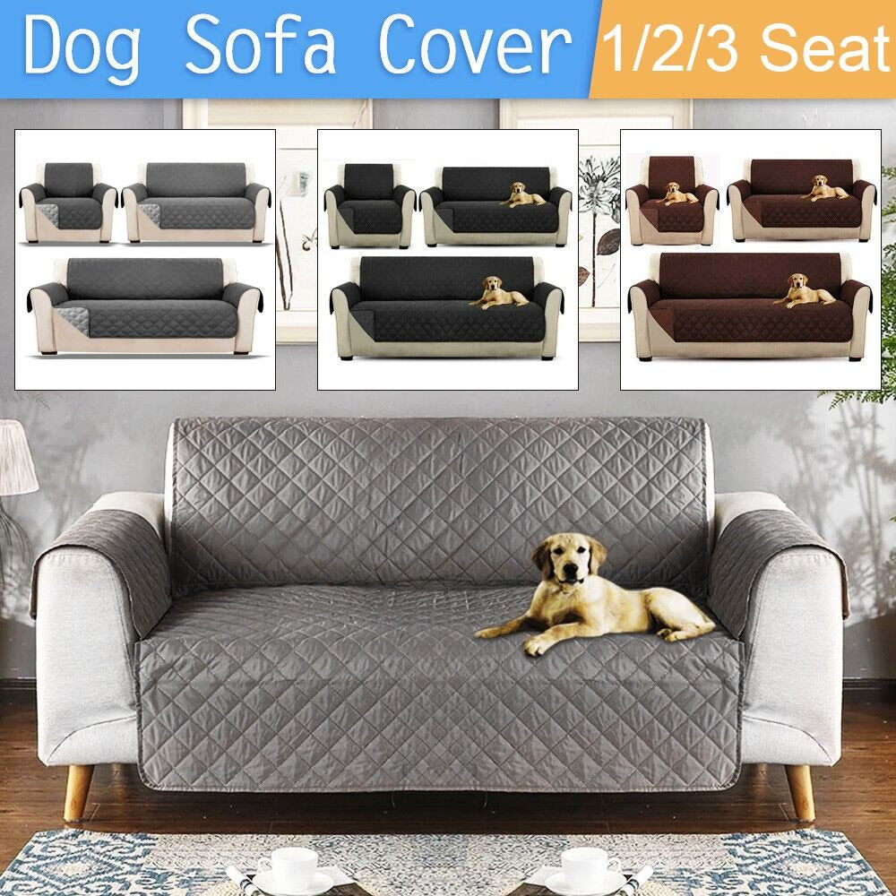 Sofa Cover Quilted Anti-wear Couch Cover for Dog Pet Kids Recliner Armchair Furniture Slipcovers 1/2/3 Seater Protect