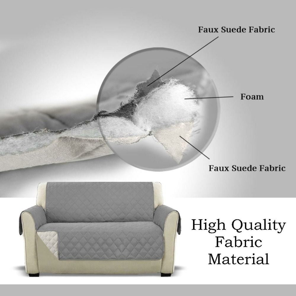 Sofa Cover Quilted Anti-wear Couch Cover for Dog Pet Kids Recliner Armchair Furniture Slipcovers 1/2/3 Seater Protect